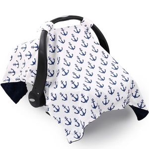 Peanutshell Nautical Anchors Car Seat Canopy